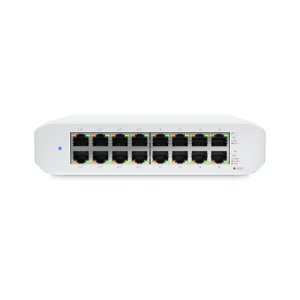 Ubiquiti Switch Lite 16 PoE Layer 2, PoE switch with (16) GbE RJ45 ports, including (8) PoE+ ports